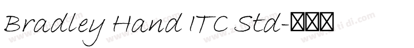 Bradley Hand ITC Std字体转换